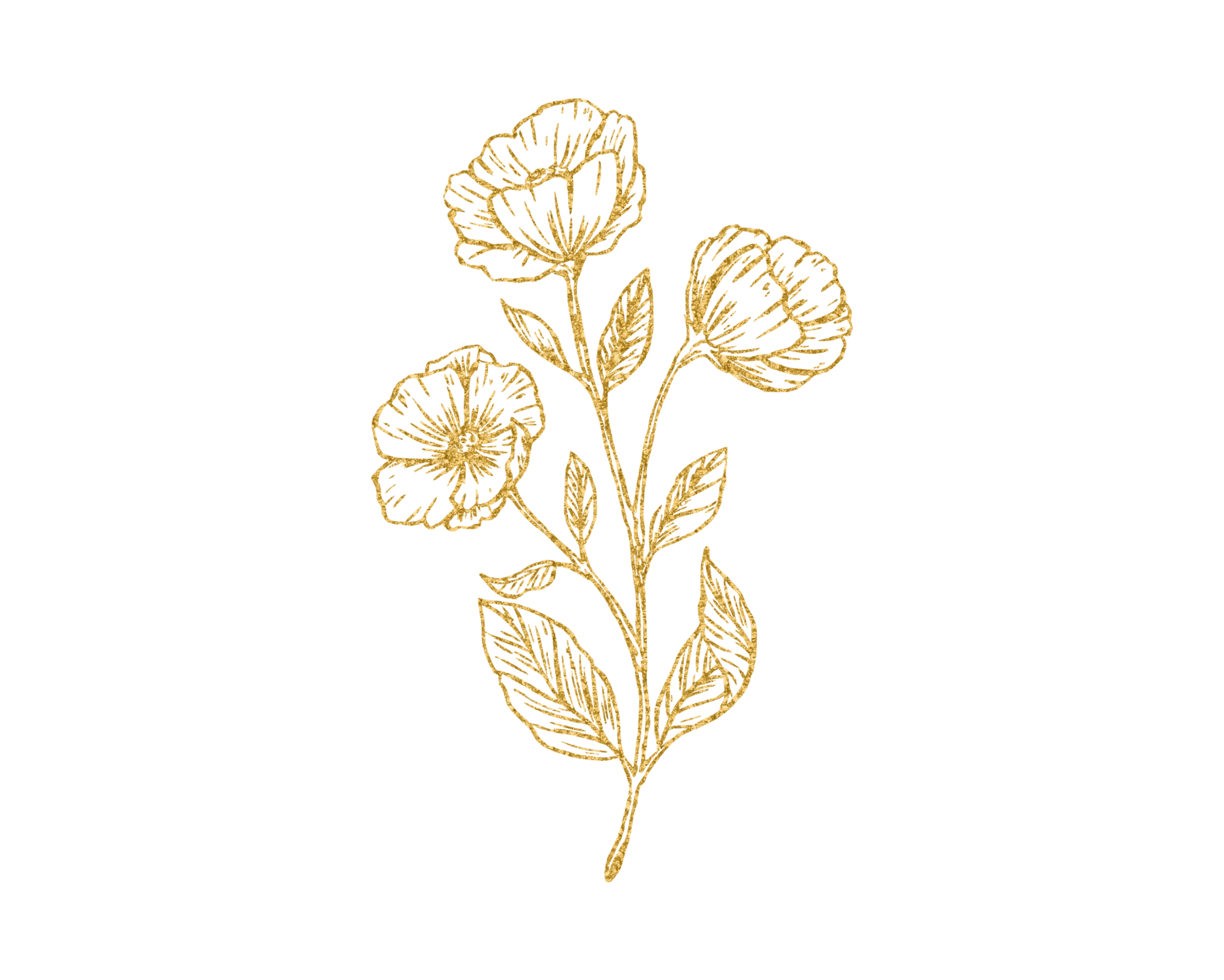 Motif Gold Florals