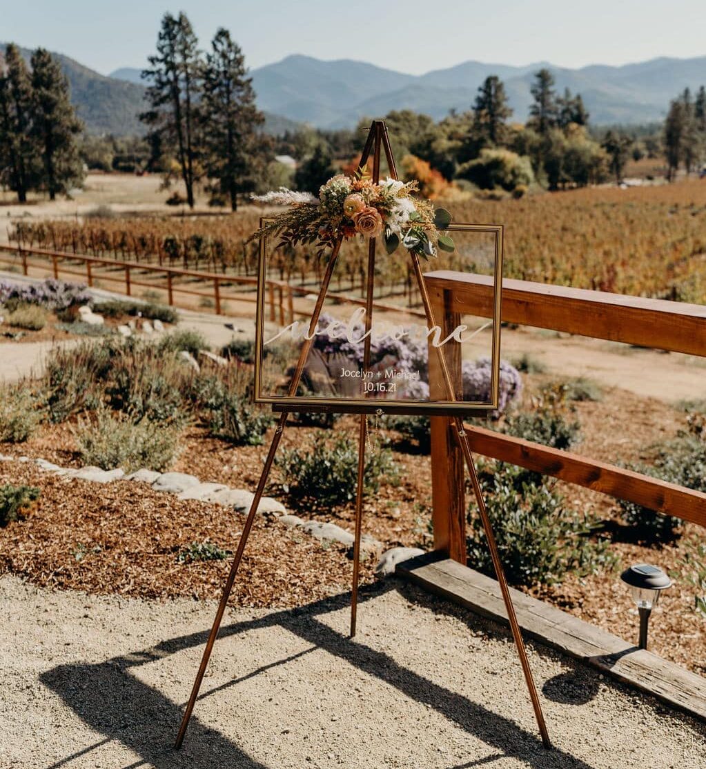 dark stain wood easel