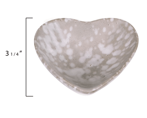 Stoneware Heart Dish Dimensions