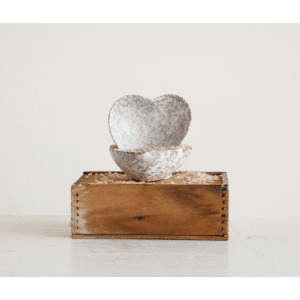 Stoneware Heart Dish Styled