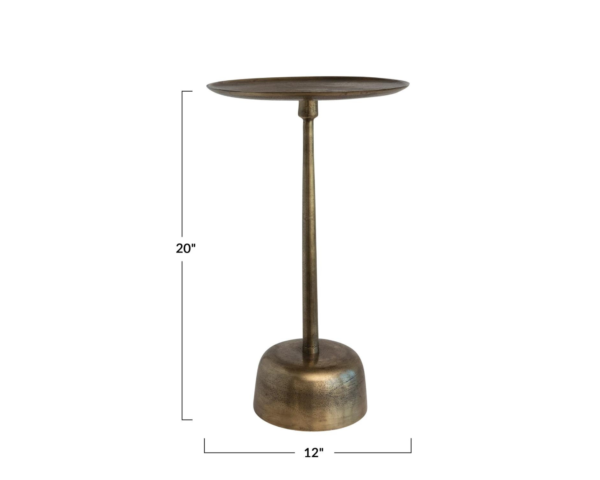 antique brass side table dimensions