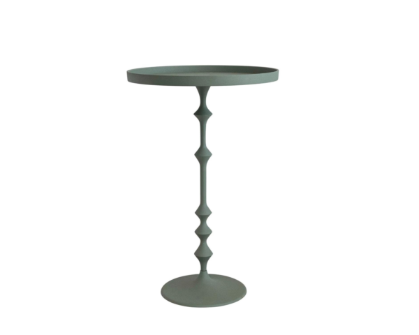 sage green metal side table