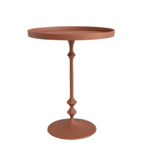 terra cotta metal side table